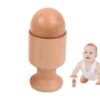 Interlocking Discs Toy Natural Beech Wooden Grip Toy