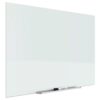 InvisaMount Magnetic Glass Marker Board, 50" x 28", White Surface