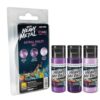 IONIC Real Heavy Metal Set of Astral Violet, 3 Step Metallic Paint for Miniatures and Modelling, Includes Base, Wash and Light, Professional Finish, Wargames