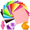 IOOLEEM Origami Paper, 200 Sheets 20 Colors, 6 Inch Square, Double Sided Colored Paper for Crafts DIY Party & Decoration
