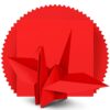 IOOLEEM Origami Paper, 200 Sheets, Red Origami Paper, 6 Inch Square, Double Sided Colored Paper for Crafts DIY Party & Decoration