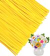 IOOLEEM Pipe Cleaners, 200pcs Bright Yellow, Flower Making Pipe Cleaners, Arts and Craft Supplies, Ideas for Art Project Activity.