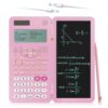 iPepul Pink Scientific Calculator with Notepad for Students, 552 Functions, Type-C Rechargeable Solar Math Calculator, 5-Line Display, Cute School Supplies for Middle, High School & College Students