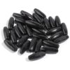 IPIO 200PCS 8x22mm Oval Wooden Beads Vintage Loose Wooden Tube Spacer Accessories for DIY Craft Necklace Bracelet Earring Jewelry Making Black