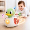 iPlay, iLearn Baby Musical Duck Toy, Tummy Time Crawling Toy for 6-12 Month