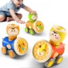 iPlay, iLearn Press to Go Car Toys Set for Toddlers 1-3, Baby Push Go Friction Racing Cars, Infant Play Vehicle Set, 1st Birthday Gifts for 6-9-12-18 Months, 1 2 3 One Years Old Boys Girls Child Kids