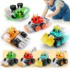 iPlay, iLearn Stunt Construction Trucks for Toddlers 1-3, Baby Friction Car