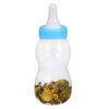 iplusmile Baby Bottle Piggy Bank Saving Pot Money Box for Birthday Desktop Ornament Plastic Coin Bank for Boys and Girls (Blue)
