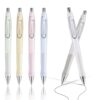 IPURTER 6-Pack 0.5mm Mechanical Pencils with Macaron Colors, Built-In Eraser, Copper Tip, Easy-Load Lead, Metal Clip, Soft Grip, for School, Office, Sketching, Drafting