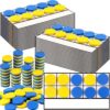 Ireer 10 Sets Bulk Magnetic Ten Frames for Classroom 100 Magnetic Math Counters and 10 Boards Kindergarten Classroom Must Haves Math Manipulatives for Home Prek Preschool Elementary(Yellow Blue)