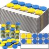 Ireer 20 Sets Bulk Magnetic Ten Frames for Classroom 200 Magnetic Math Counters and 20 Boards Kindergarten Classroom Must Haves Math Manipulatives for Home Prek Preschool Elementary(Yellow Blue)