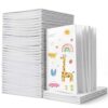 Ireer 24 Pack White Hardcover Blank Book 6x8 Inch Blank Hardcover Sketchbook Bulk 60 Page/30 Sheet Unlined Journal for Writing Stories 200g Cover Make Your Own Book for Drawing DIY Project Guestbook