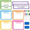 Ireer 2 Pack Set Magnetic Dry Erase Objective Board for Office with Markers and Erasers, Reusable Learning Goals Chart Magnets for Whiteboard, Daily Schedule, Teaching Targets