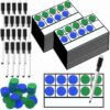 Ireer 48 Sets Magnetic Ten Frame Set, Math Counters Bulk for Classroom Early Math Manipulatives Kit for Home, Kindergarten and Elementary Teachers (Blue and Green)