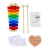 Irfora Ammoon 8 Keys Xylophone for Kids Compact Colorful Musical Gift with Wooden Mallets for Home and Kindergarten