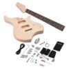 Irfora DIY Electric Guitar Kit with Basswood Body, Maple Neck & Rosewood Fingerboard for Music Enthusiasts, 6-String Build Your Own Guitar