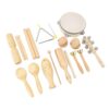 Irfora Wooden Musical Instruments Set for Toddlers, Excellent Beech Wood Quality, Stimulate Creativity and Rhythm, 10 PCS for Home and School