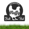 Ironglyh Personalized Chicken Coop Signs, Outdoor Chicken Coop Decor, Vintage Hen House Wall Decor, Custom Fluffy Butt Hut Sign for Farm Yard Garden Home, Gifts for Chicken Lovers Color03
