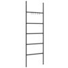 Iron Towel Ladder 5 Tiers Black 22.8x68.9
