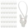 ISDVBUY 60 Pack White Clothes Pins with Plastic Rope Hanger, Mini Laundry Clips, Drying Clothing Clips Hooks for Travel, Pants, Hats, Socks & Towels