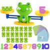 ISMETACU Frog Balance Math Toy for Preschool – Cool Counting Manipulatives and STEM Learning Materials for Kids Ages 5-7, Fun Number Match Activity for Pre-K Classroom and Early Education Centers