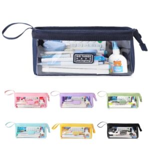 iSuperb Large Capacity Pencil Case Big Capacity Pen Case Simple Organizer Bag for Adults (NAVY BLUE)
