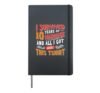 I Survived 10 Years Of Marriage Tin Wedding 10th Anniversary Hardcover Journal, Black
