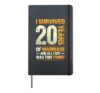 I Survived 20 Years Of Marriage Wedding 20th Anniversary Hardcover Journal, Black