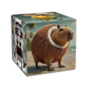 Italian Brainrot Toys-3x3 Speed Cube with Funny Meme Animals burbaloni luliloli for Brain Rot Birthday Gifts Party Decorations