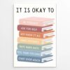 It Is Okay To Feel Inspirational Wall Art Motivational Be Yourself Poster Mental Health Encourage Educational Prints for Office Bedroom Playroom Boho Classroom Decor 12x18inch Unframed