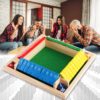 ITOMTE Shut The Box Game Wooden, 2-4 Players Classic Math Strategy Board Game for Adults and Kids, Dice Table Fun for Family Night, Classroom, Pub or Party