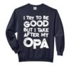 I Try To Be Good But I Take After My OPA Funny Kids Comfort Colors Adult Sweatshirt