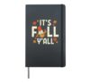 Its Fall Yall Gnome Pumpkin Halloween Thanksgiving Autumn Hardcover Journal, Black