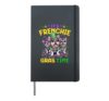 It's Mardi Gras French Bulldog Time Mardi Gras Hardcover Journal, Black