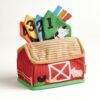 Itzy Ritzy Sensory Put-and-Take Toy for Babies & Toddlers, Teaches Animals, Numbers, Colors & Textures; Features Soft Satin Scarves with Crinkle Sounds (Farm)