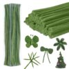 Iuuidu 200PCS Pipe Cleaners, Green Pipe Cleaners Chenille Stem