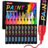 IVSUN 20 Colors Oil-Based Paint Pen, Medium Tip Permanent Markers for Tire Lettering, Industrial Marking, Metal, Glass, Plastic, Wood, Rock Painting, Waterproof Quick-Drying Ink Pens for DIY Craft