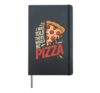 I Was Told There Would Be Pizza Hardcover Journal, Black