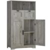 Iwell Storage Cabinet with 2 Drawers & 2 Adjustable Shelves