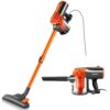 iwoly V600 Corded Vacuum Cleaner, 500W Powerful 2-in-1 Stick Handheld Vac