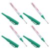 IWOWHERO 4pcs Refillable Long Tip Green Waterproof Marker Pen for Wood and Metal with Rapidly Dried Marks and High-contrast Lines, for Carpentry Labeling and Workshop Operations