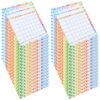 IWOWHERO 50 Sheets Classroom Reward Punch Cards Paper Sticker Chart for Behavior Management with Star Chart Incentive System for Students Daily Classroom Routines