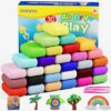 Ixiaoyoo Air Dry Clay, 30 Colors Foam Modeling Clay for School Projects