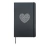 Jack-o'-Lantern Heart Halloween Hardcover Journal, Black