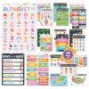 jackinthebox 20 Colorful Pre K Educational Posters for Toddlers - 12 x 17 inches Laminated, Homeschool Decorations, Preschool Posters, Classroom Posters, Easter Gift Learning Posters for Toddlers 1-3.