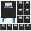 JACKYKSHB 12 PCS Chair Pockets for Classrooms, Seat Sacks for Classroom Chairs K-2 & 3-5, Student Chair Pockets for Back of Chair, Kindergarten School Home Seating Storage, Black, 19.5"x16.5"
