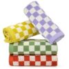 Jacquotha Wash Cloths Checkered 4 Pack 4 Colors
