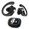 jaddsa Wireless Earbuds, Bluetooth 5.4 Sport Headphones with Smart Charging Case, ENC Noise Cancelling, Ear Buds with IPX7 Waterproof & Bass Stereo Sound for iOS, Android – Jet Black