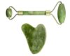 Jade Roller and Gua Sha Set – Facial Massage Tools for Face and Neck, Cooling Skincare Routine Kit for Self Care, Men and Women – Green