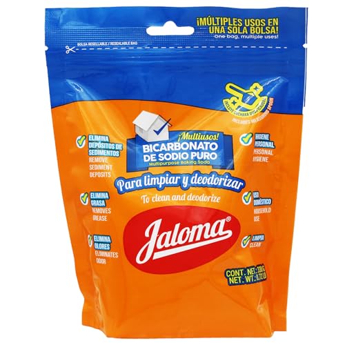 Jaloma Sodium Bicarbonate Powder Cleaner, Multi-Purpose Baking Soda for Cleaning, Removes Grease & Limescale, Deodorizer for Kitchen & Bathroom Surfaces, 11.64 oz Pack of 2 Bags (23.28 Oz Total)